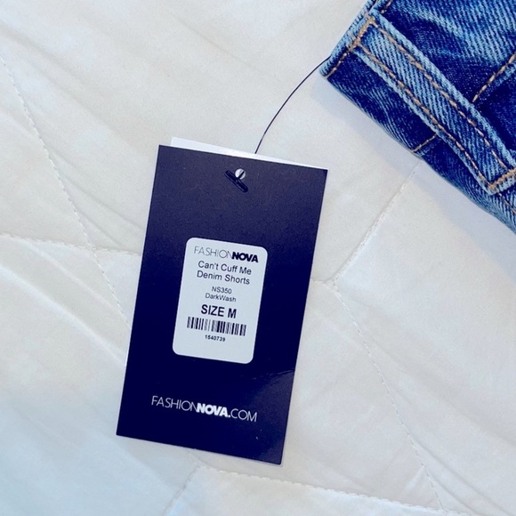 NWT “Can't Cuff Me” High Waisted Denim Shorts - Picture 5 of 5